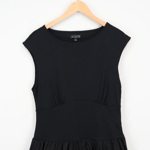 J.Crew Bubble Hem Mixy Mini Dress Black Size Large NWOT - Picture 3 of 8